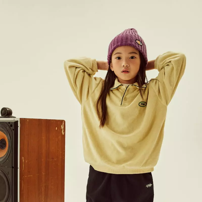 Kokoyarn - Korean Children Fashion - #Kfashion4kids - Terry Collar Sweatshirt