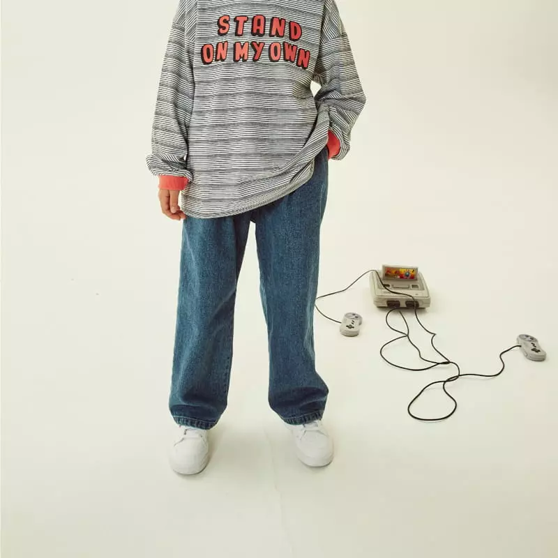 Kokoyarn - Korean Children Fashion - #fashionkids - Denim Pintuck Pants