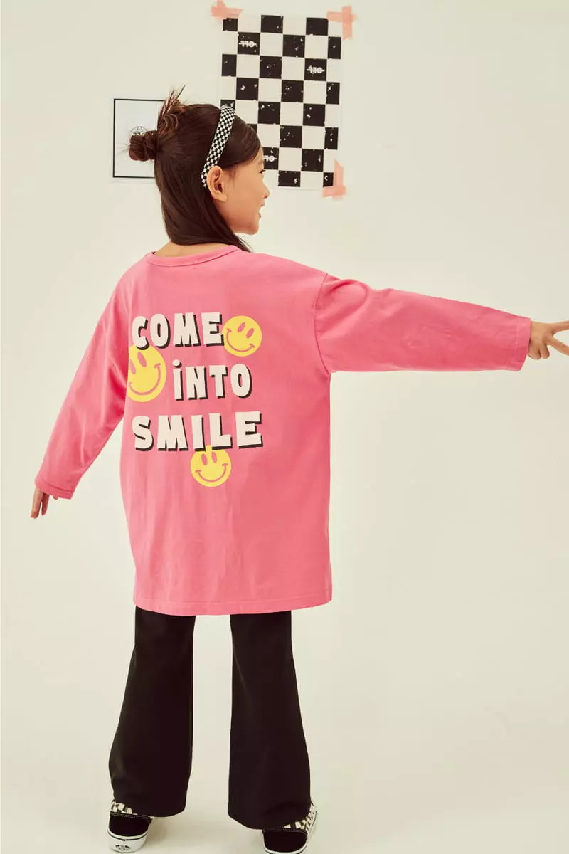 Kokoyarn - Korean Children Fashion - #kidsshorts - Smile Long Tee - 10