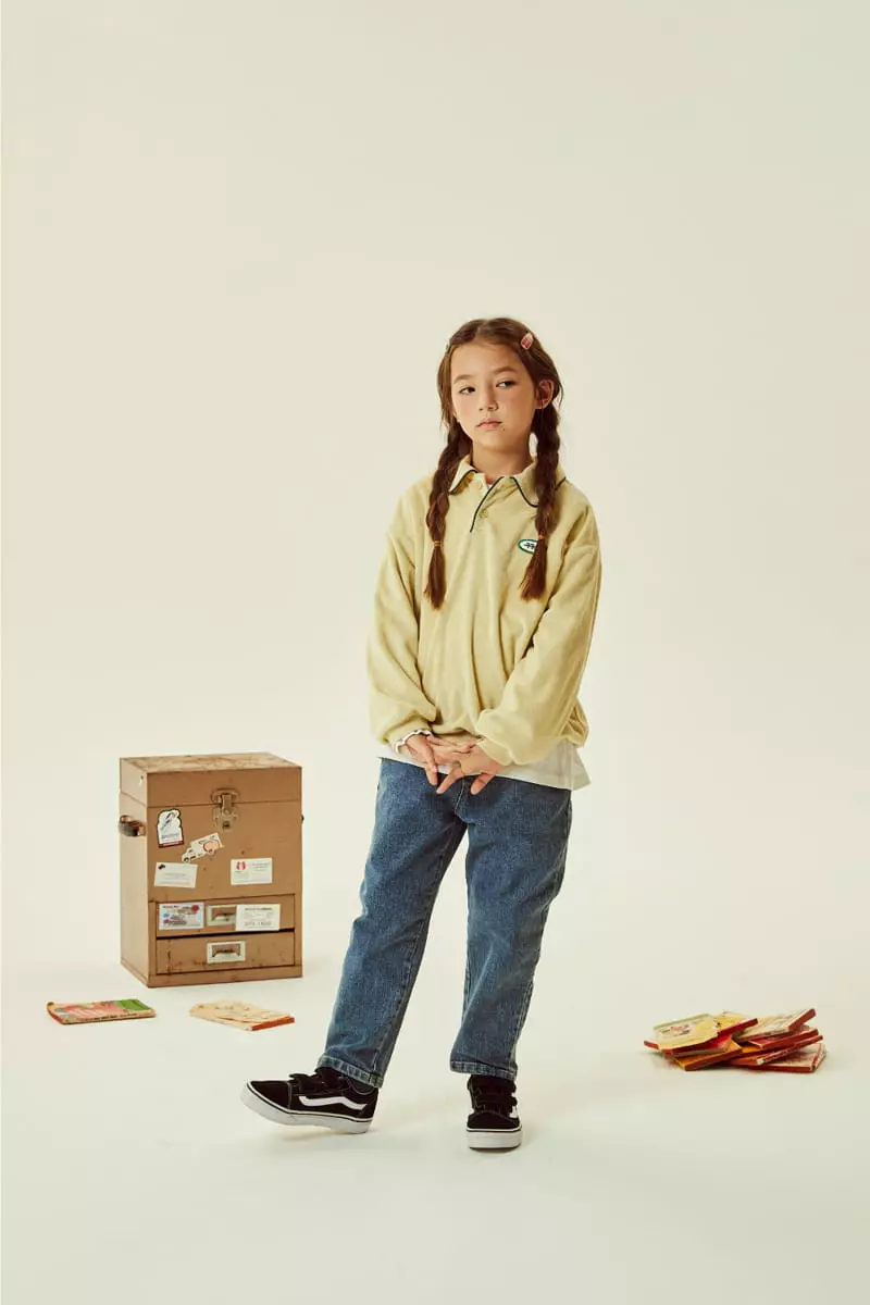 Kokoyarn - Korean Children Fashion - #kidzfashiontrend - Denim Basic Baggy Pants - 10