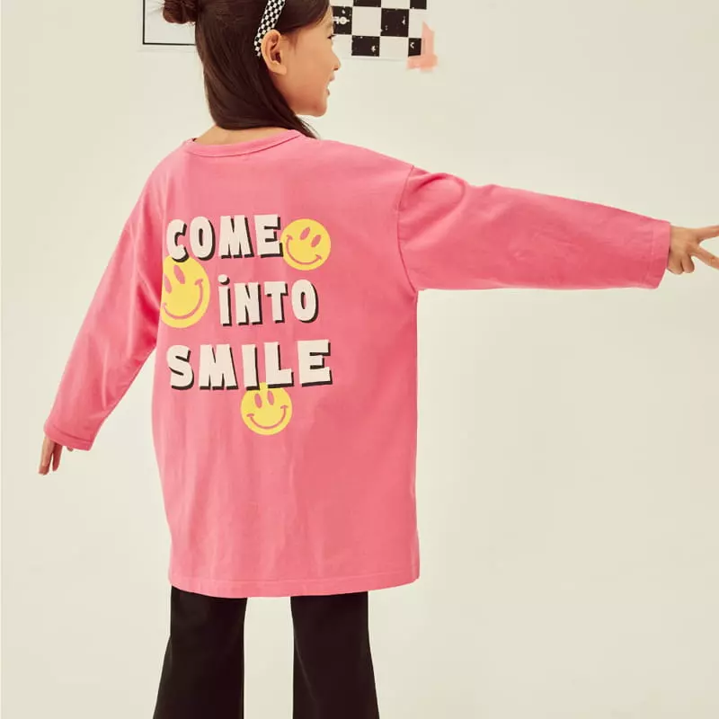 Kokoyarn - Korean Children Fashion - #prettylittlegirls - Smile Long Tee