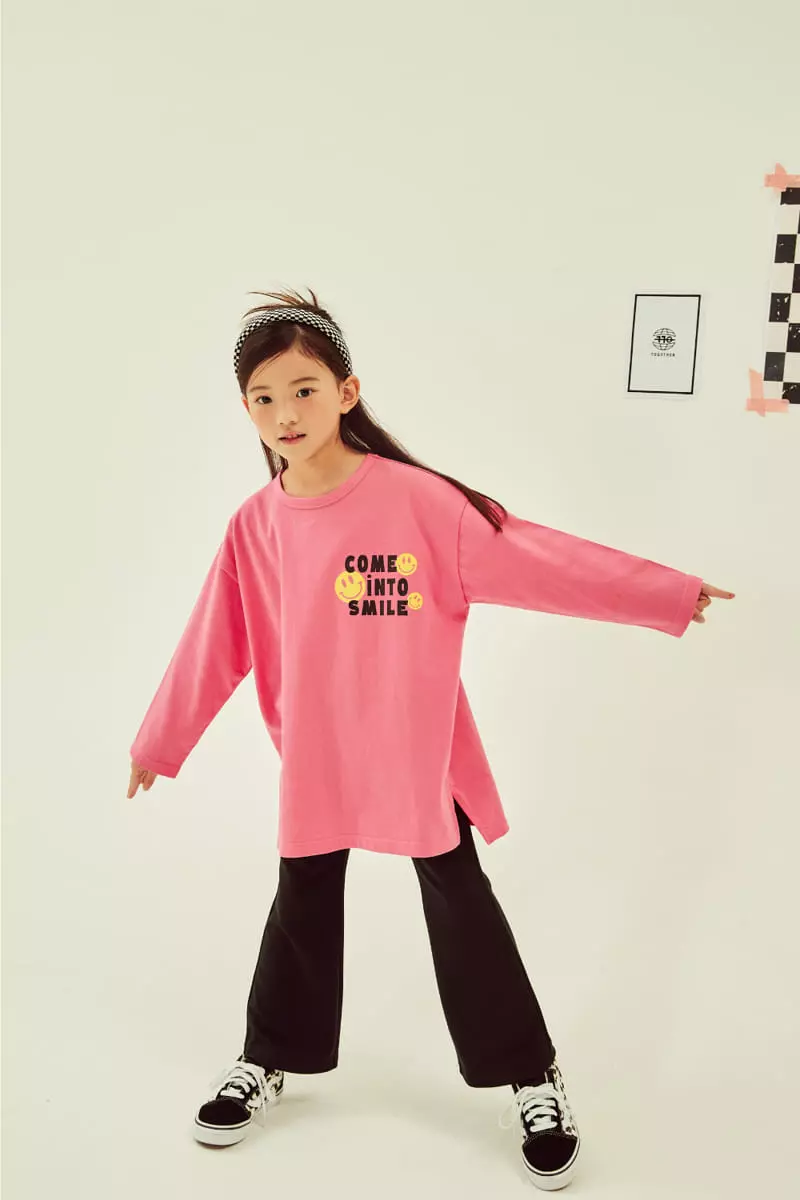 Kokoyarn - Korean Children Fashion - #toddlerclothing - Smile Long Tee - 4