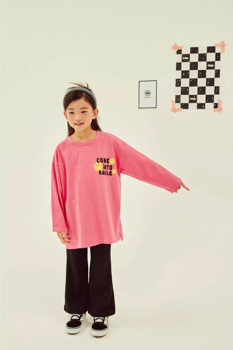 Kokoyarn - Korean Children Fashion - #toddlerclothing - Smile Long Tee - 3