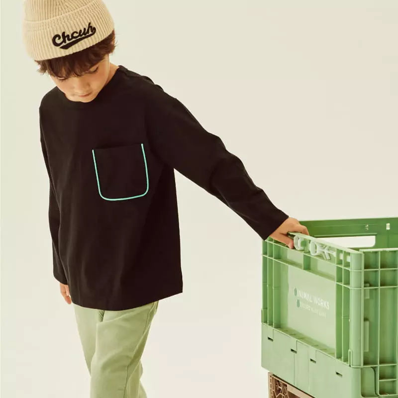 Kokoyarn - Korean Children Fashion - #toddlerclothing - Pocket Single Tee