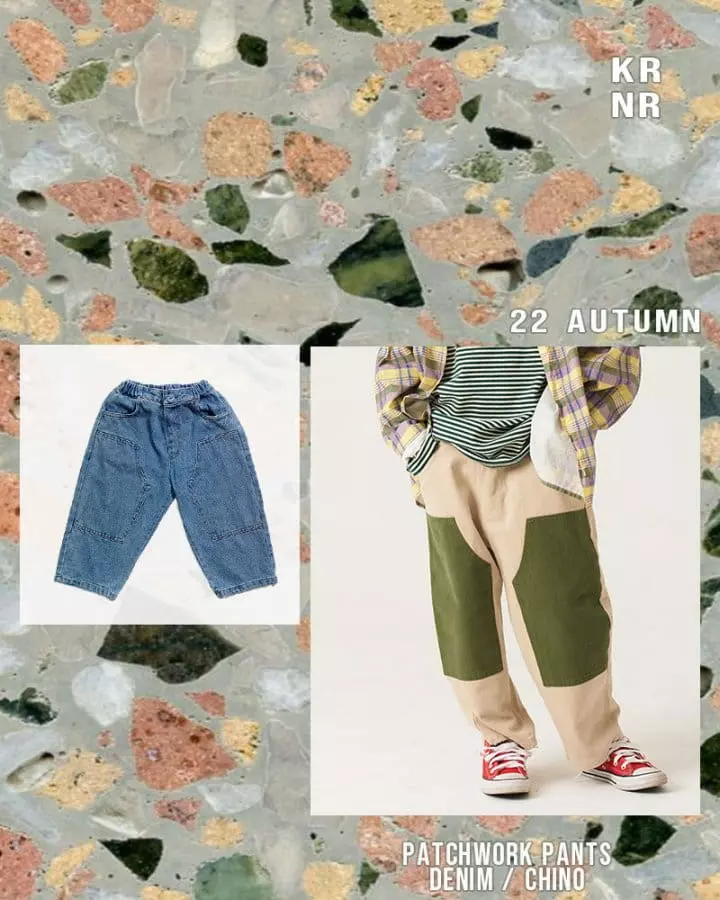 Kurenard - Korean Children Fashion - #childrensboutique - Patch Work Pants