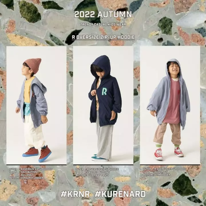 Kurenard - Korean Children Fashion - #designkidswear - R Aip Up Hoody Jumper - 12