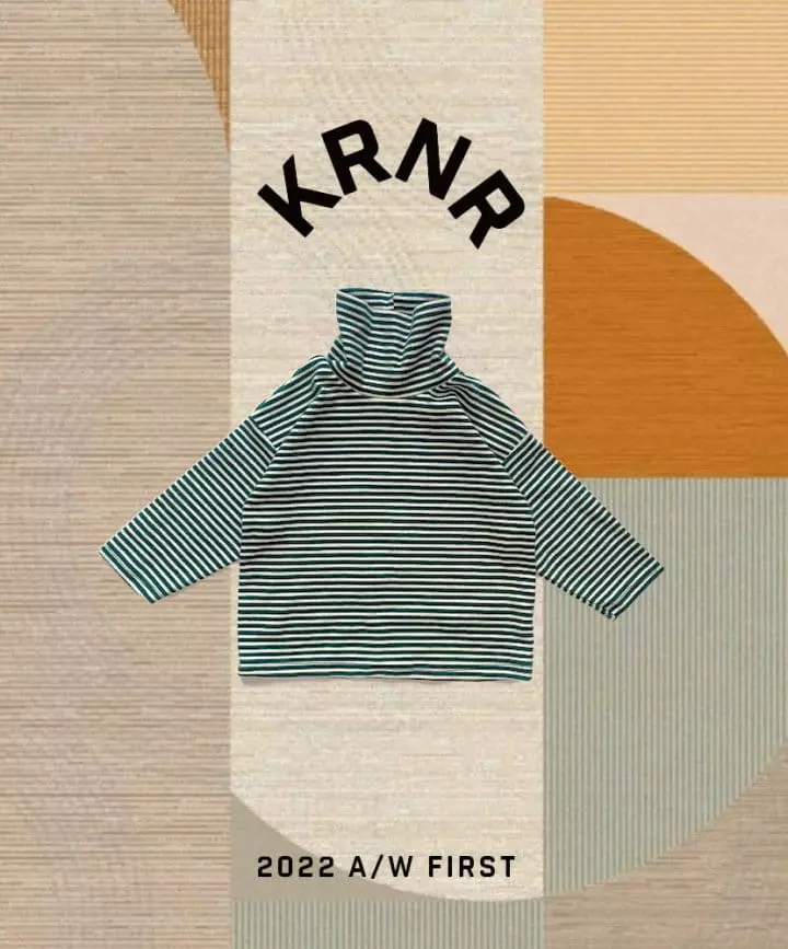 Kurenard - Korean Children Fashion - #kidsshorts - Stripes High Neck Tee - 2