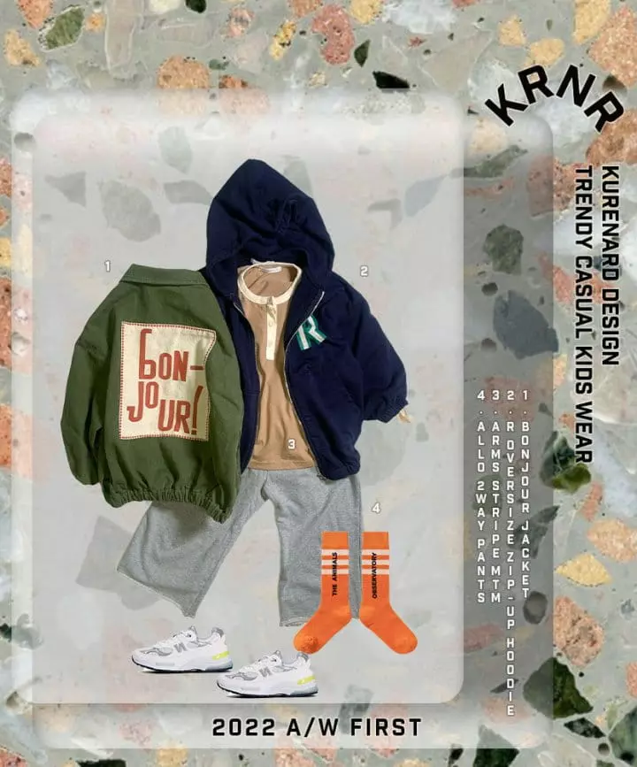 Kurenard - Korean Children Fashion - #littlefashionista - R Aip Up Hoody Jumper - 4