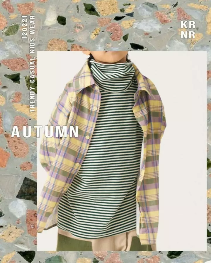 Kurenard - Korean Children Fashion - #prettylittlegirls - Stripes High Neck Tee - 9