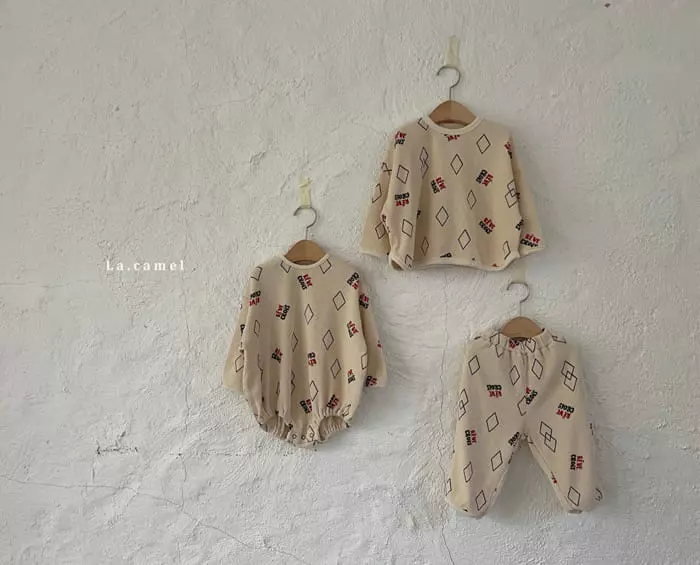 La Camel - Korean Baby Fashion - #babyboutiqueclothing - Toy Waffle Bodysuit - 8