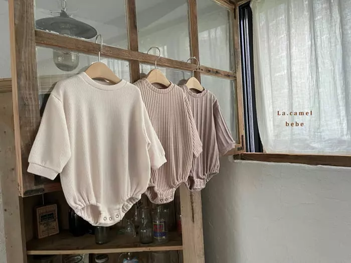 La Camel - Korean Baby Fashion - #babygirlfashion - Moco Knit Bodysuit