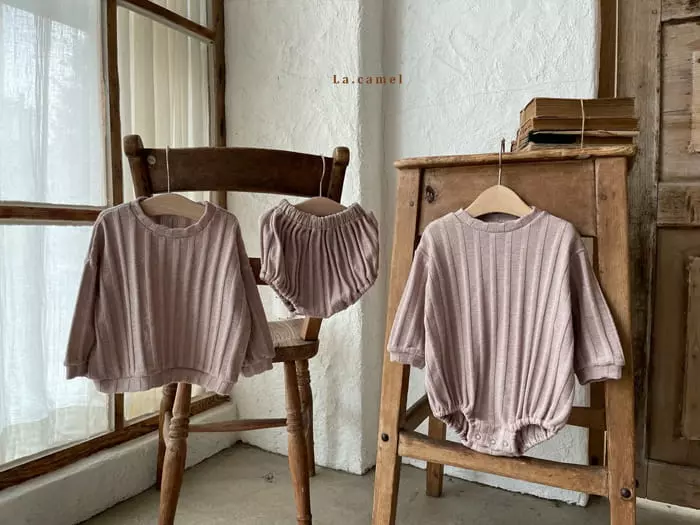 La Camel - Korean Baby Fashion - #babyoutfit - Moco Knit Bodysuit - 6
