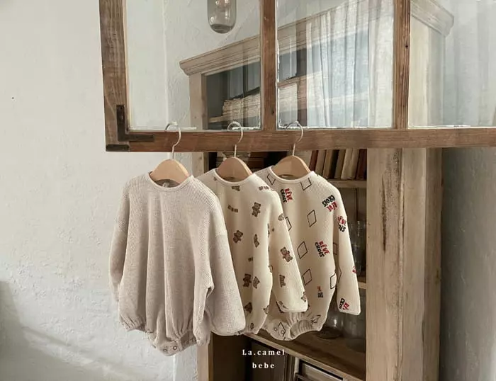 La Camel - Korean Baby Fashion - #babyoutfit - Toy Waffle Bodysuit