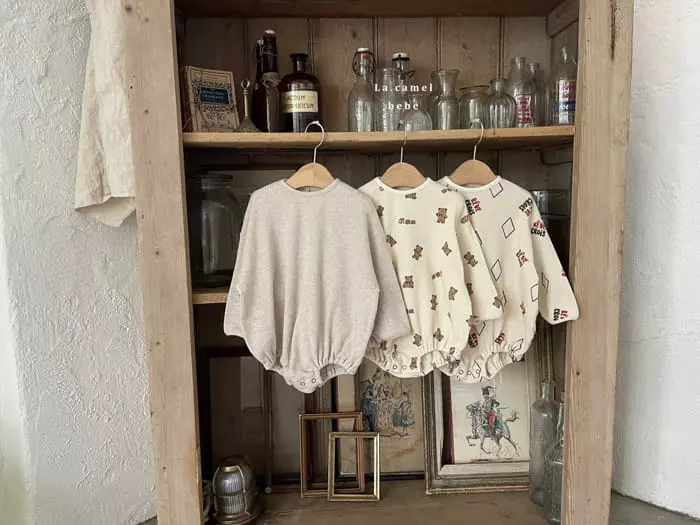La Camel - Korean Baby Fashion - #babyoutfit - Toy Waffle Bodysuit - 2