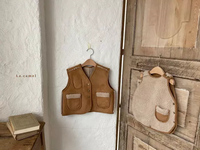 La Camel - Korean Children Fashion - #Kfashion4kids - Kini Reversible Lamb Vest - 8