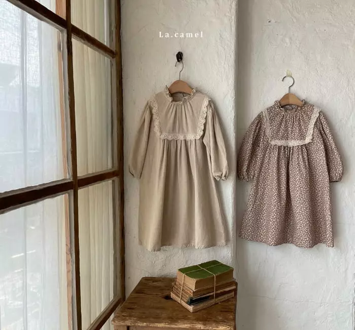 La Camel - Korean Children Fashion - #childofig - Lace One-piece - 3