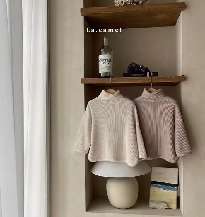 La Camel - Korean Children Fashion - #childofig - Mui Turtleneck Knit Tee