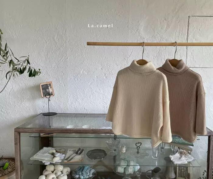 La Camel - Korean Children Fashion - #childrensboutique - Mui Turtleneck Knit Tee - 2