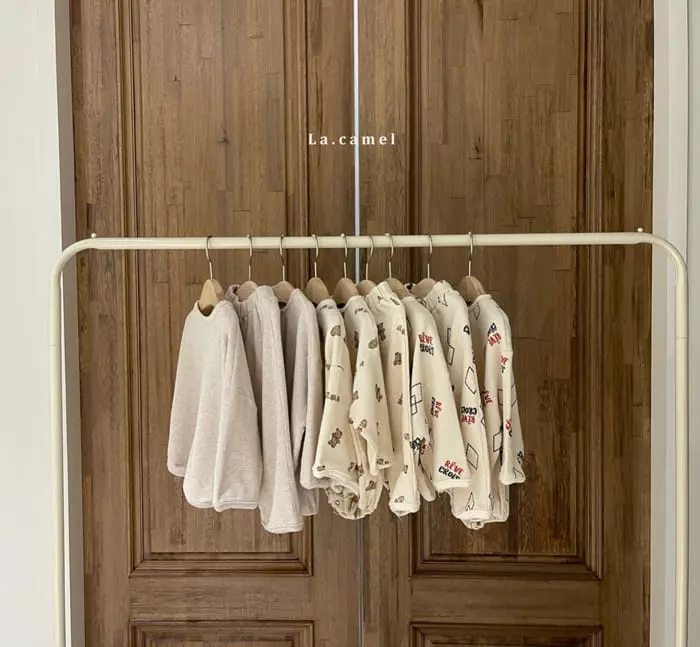 La Camel - Korean Children Fashion - #designkidswear - Toy Waffle Top Bottom Set - 9