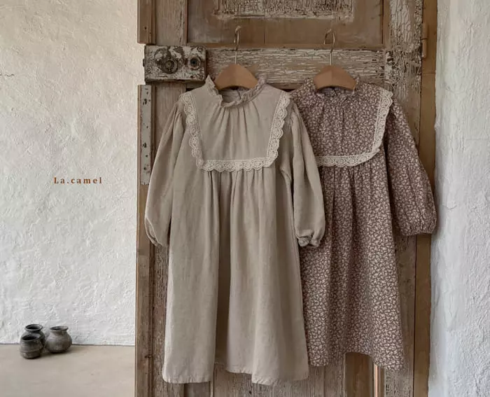 La Camel - Korean Children Fashion - #discoveringself - Lace One-piece - 6