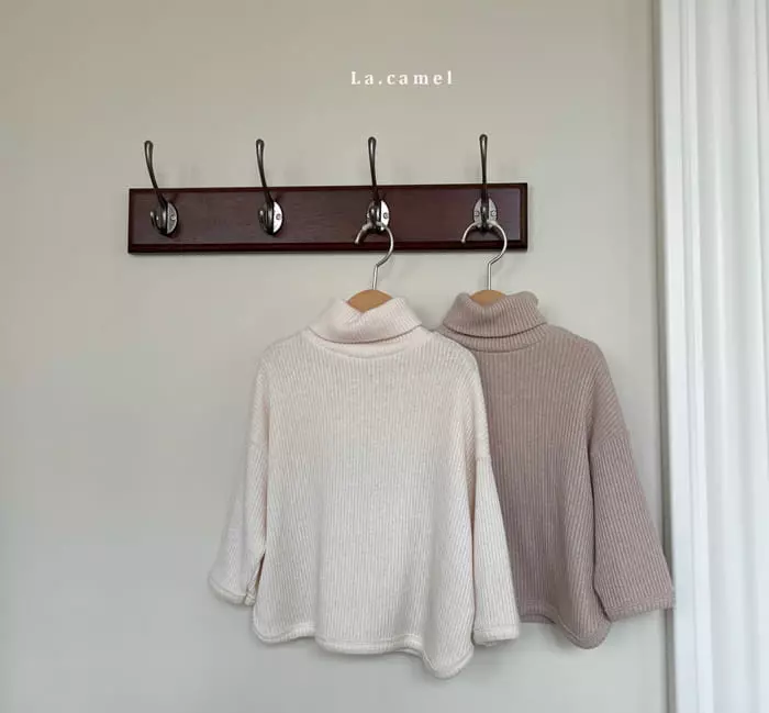 La Camel - Korean Children Fashion - #fashionkids - Mui Turtleneck Knit Tee - 5