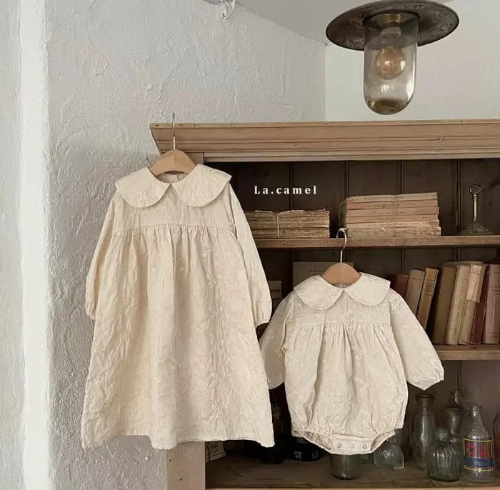 La Camel - Korean Children Fashion - #todddlerfashion - Vanilla One-piece - 2