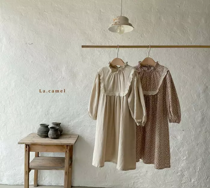 La Camel - Korean Children Fashion - #toddlerclothing - Lace One-piece