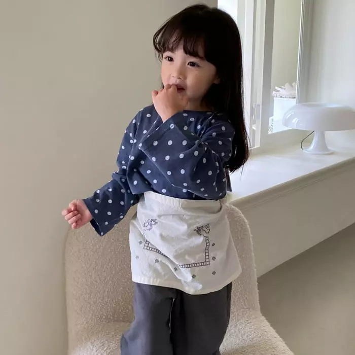La Chouchou - Korean Children Fashion - #discoveringself - Dot Cream Tee - 9