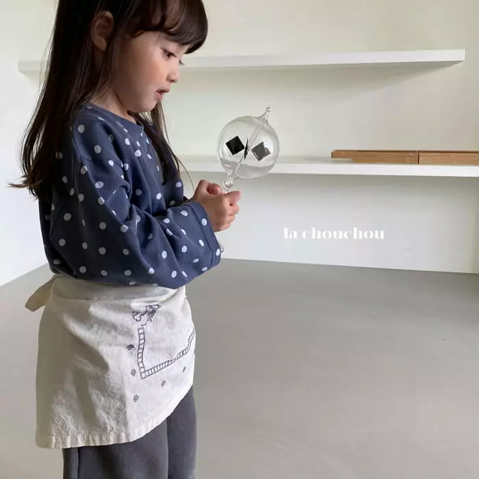 La Chouchou - Korean Children Fashion - #fashionkids - Dot Cream Tee - 10