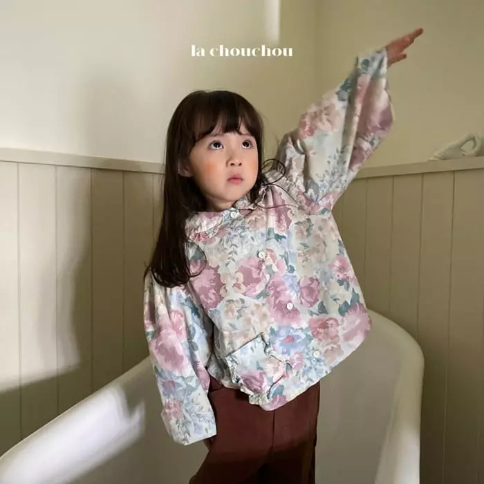 La Chouchou - Korean Children Fashion - #kidsshorts - Frill Puff Blouse - 8