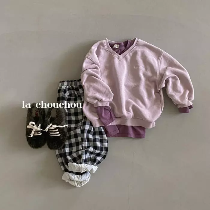 La Chouchou - Korean Children Fashion - #todddlerfashion - Check Check Pants