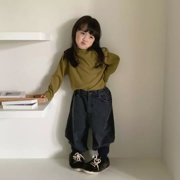 La Chouchou - Korean Children Fashion - #toddlerclothing - Half Turtleneck Tee - 3