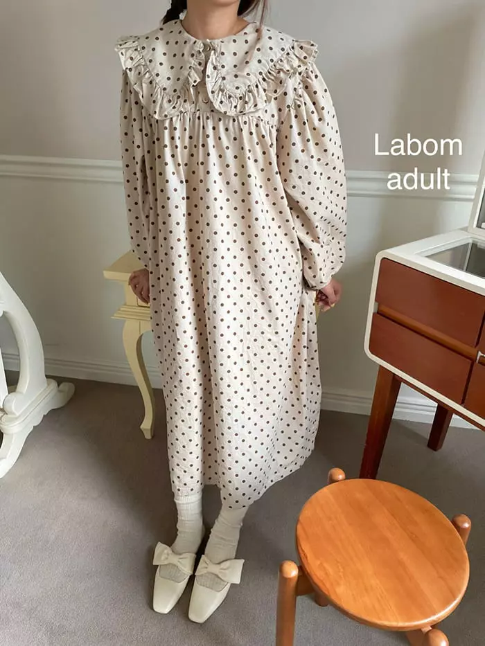 Labom - Korean Women Fashion - #pursuepretty - Nana Dot One-piece Mom - 7