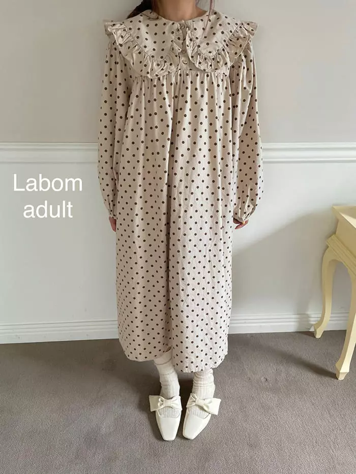 Labom - Korean Women Fashion - #romanticstyle - Nana Dot One-piece Mom - 9