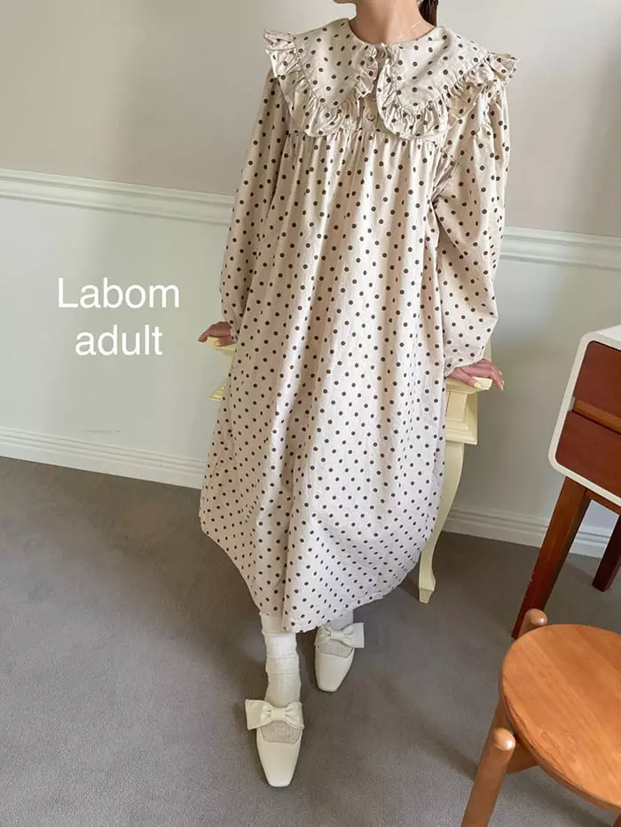 Labom - Korean Women Fashion - #vintageinspired - Nana Dot One-piece Mom - 5