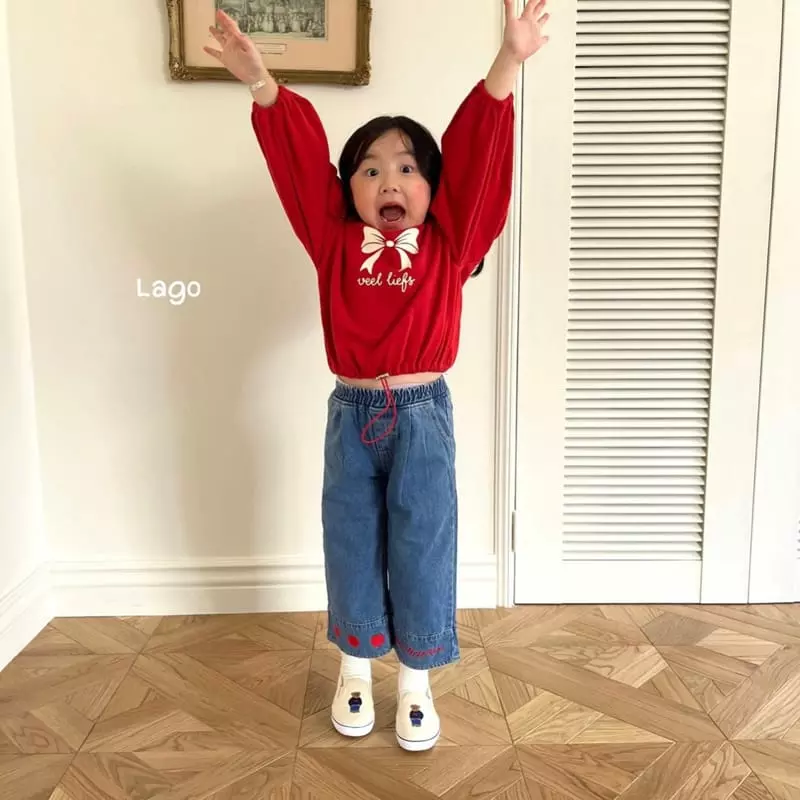Lago - Korean Children Fashion - #Kfashion4kids - Ribbon String Sweatshirt - 12