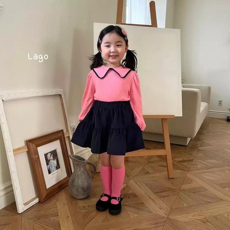Lago - Korean Children Fashion - #Kfashion4kids - Dot Rib Cancan Skirt - 12