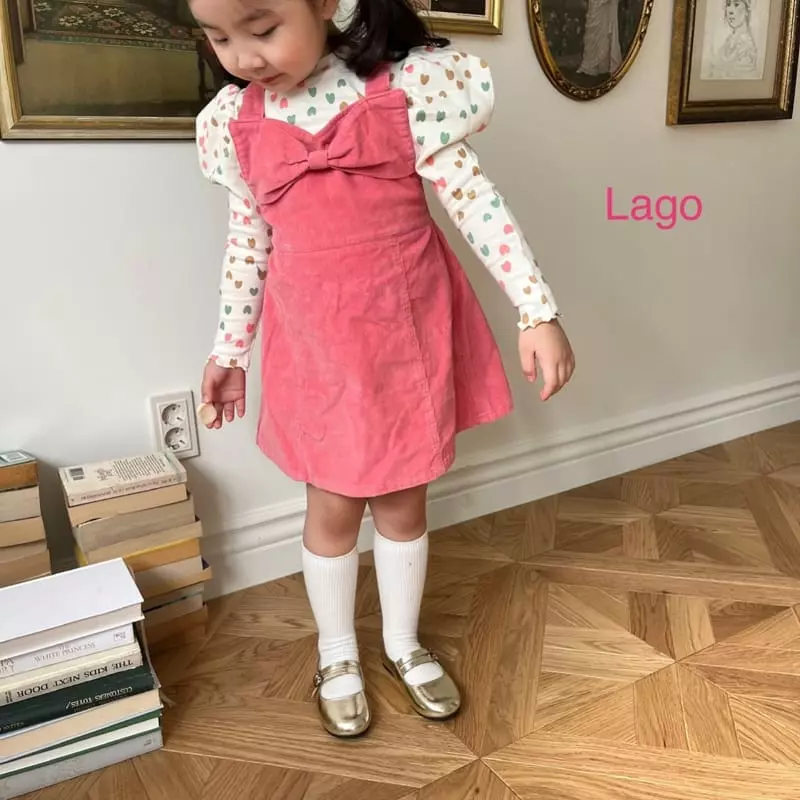 Lago - Korean Children Fashion - #Kfashion4kids - Big Ribbon One-piece - 10