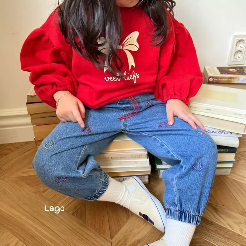Lago - Korean Children Fashion - #stylishchildhood - Ribbon String Sweatshirt - 4