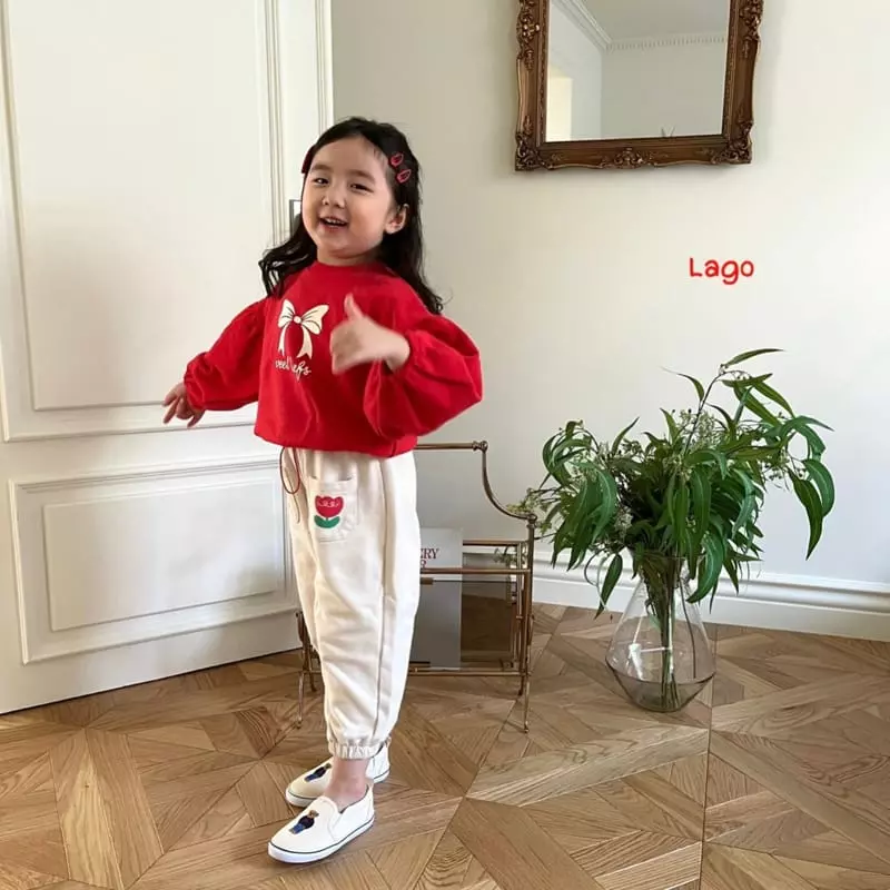 Lago - Korean Children Fashion - #childrensboutique - Ribbon String Sweatshirt - 5