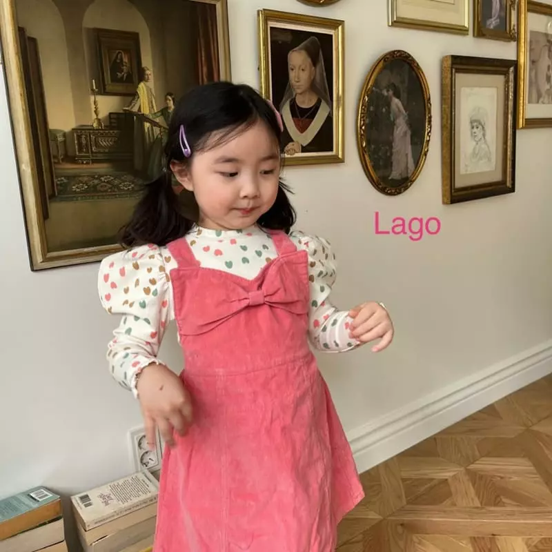 Lago - Korean Children Fashion - #childrensboutique - Big Ribbon One-piece - 3