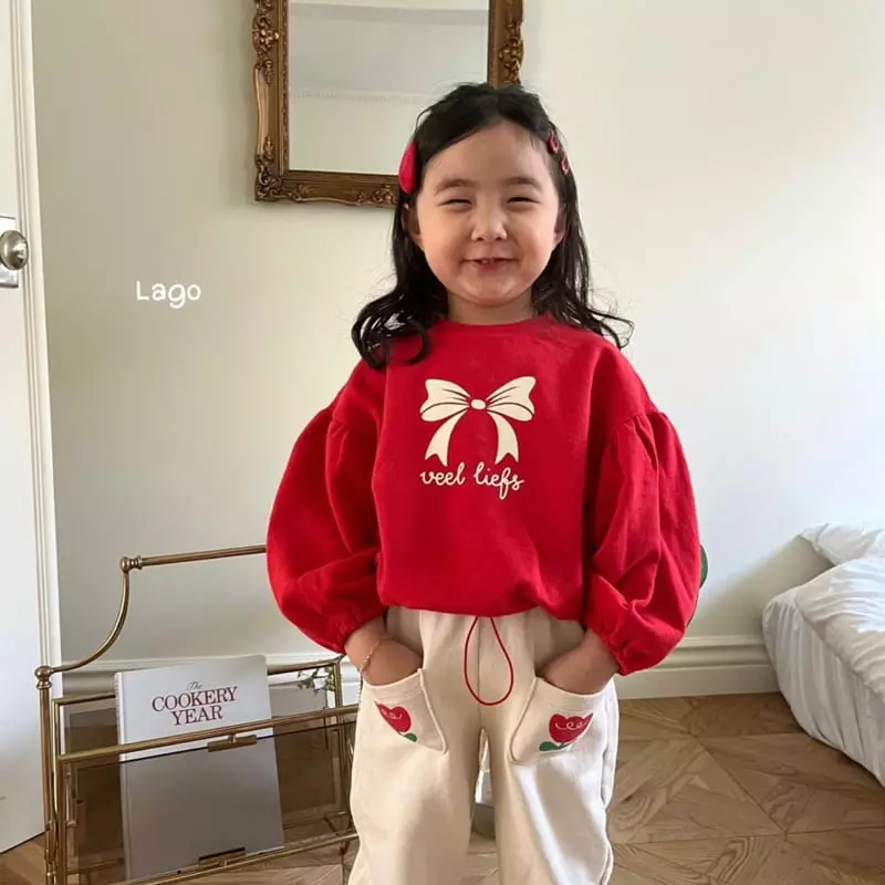 Lago - Korean Children Fashion - #designkidswear - Ribbon String Sweatshirt - 6