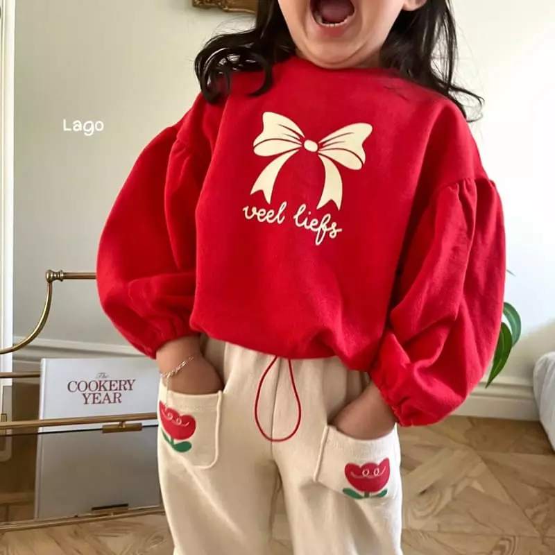Lago - Korean Children Fashion - #discoveringself - Ribbon String Sweatshirt - 7
