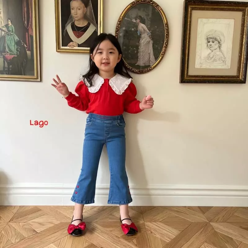 Lago - Korean Children Fashion - #fashionkids - Bien Embroidery Pants - 4