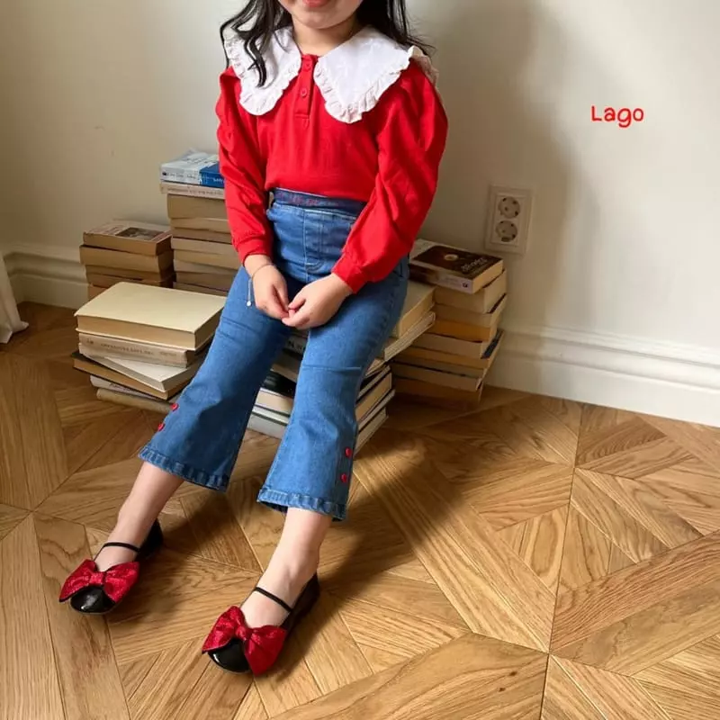 Lago - Korean Children Fashion - #kidsstore - Ribbon Lace Collar Tee - 11