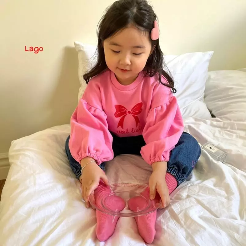Lago - Korean Children Fashion - #kidsstore - Ribbon String Sweatshirt - 10