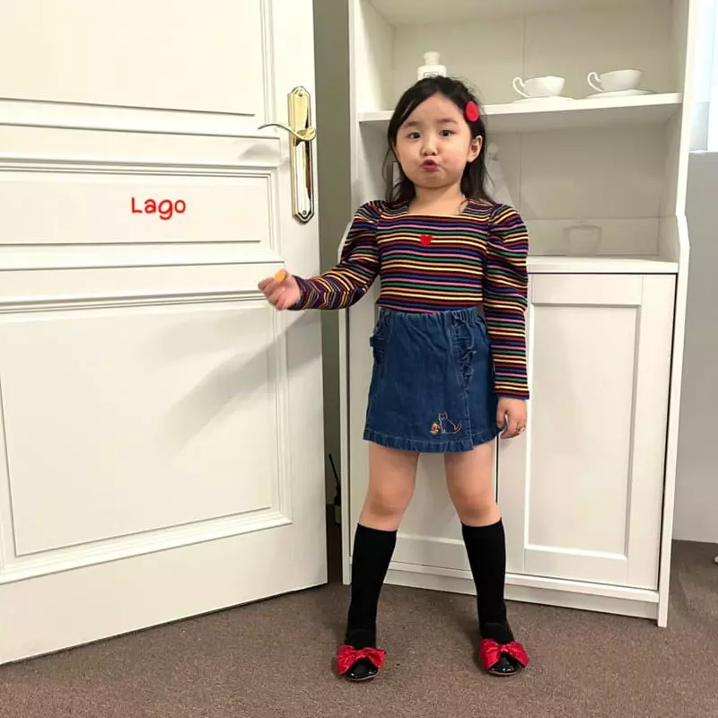 Lago - Korean Children Fashion - #kidzfashiontrend - Misha Stripes Tee