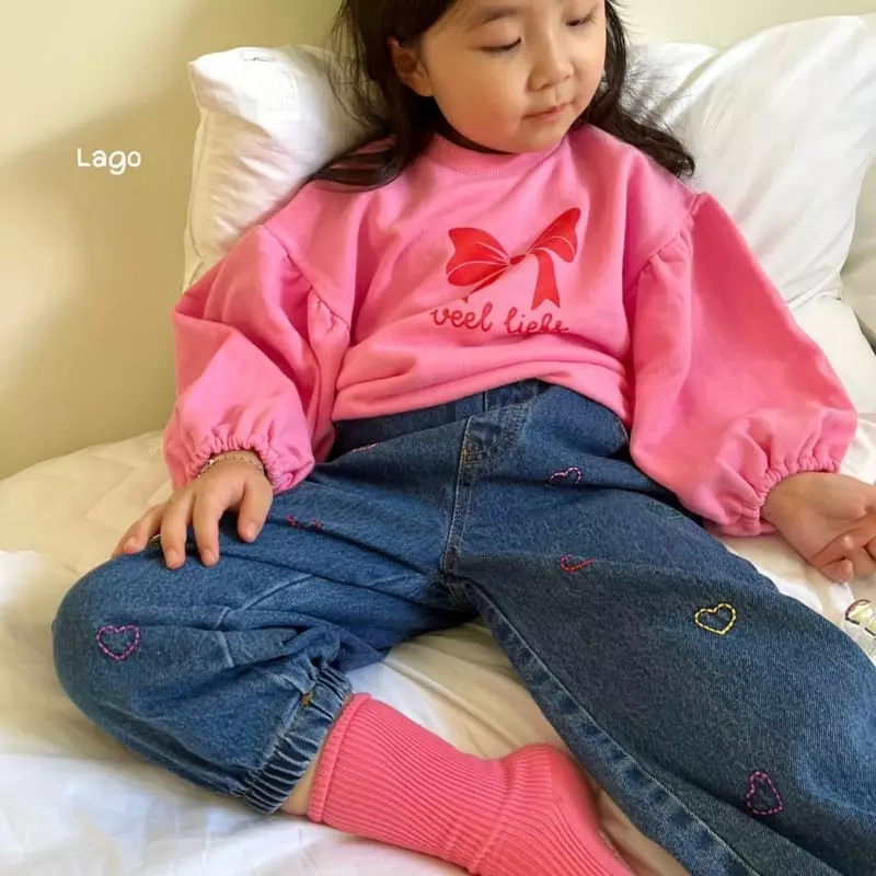 Lago - Korean Children Fashion - #kidzfashiontrend - Ribbon String Sweatshirt - 11