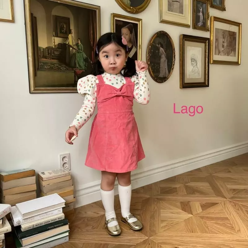 Lago - Korean Children Fashion - #kidzfashiontrend - Big Ribbon One-piece - 9