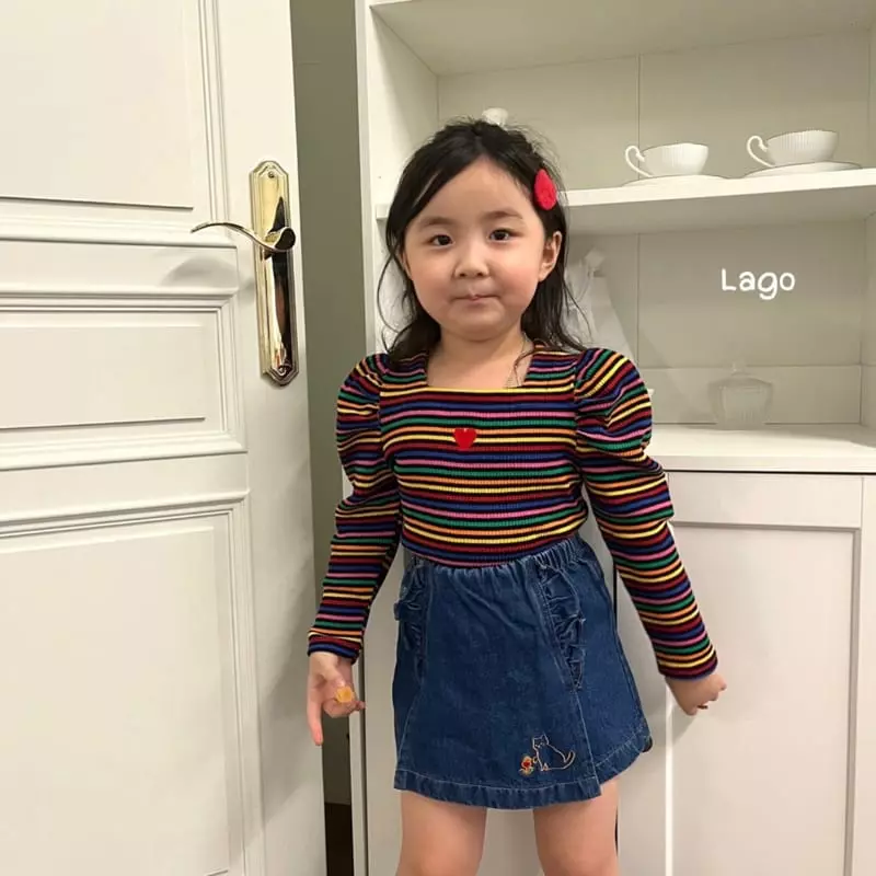 Lago - Korean Children Fashion - #littlefashionista - Misha Stripes Tee - 3